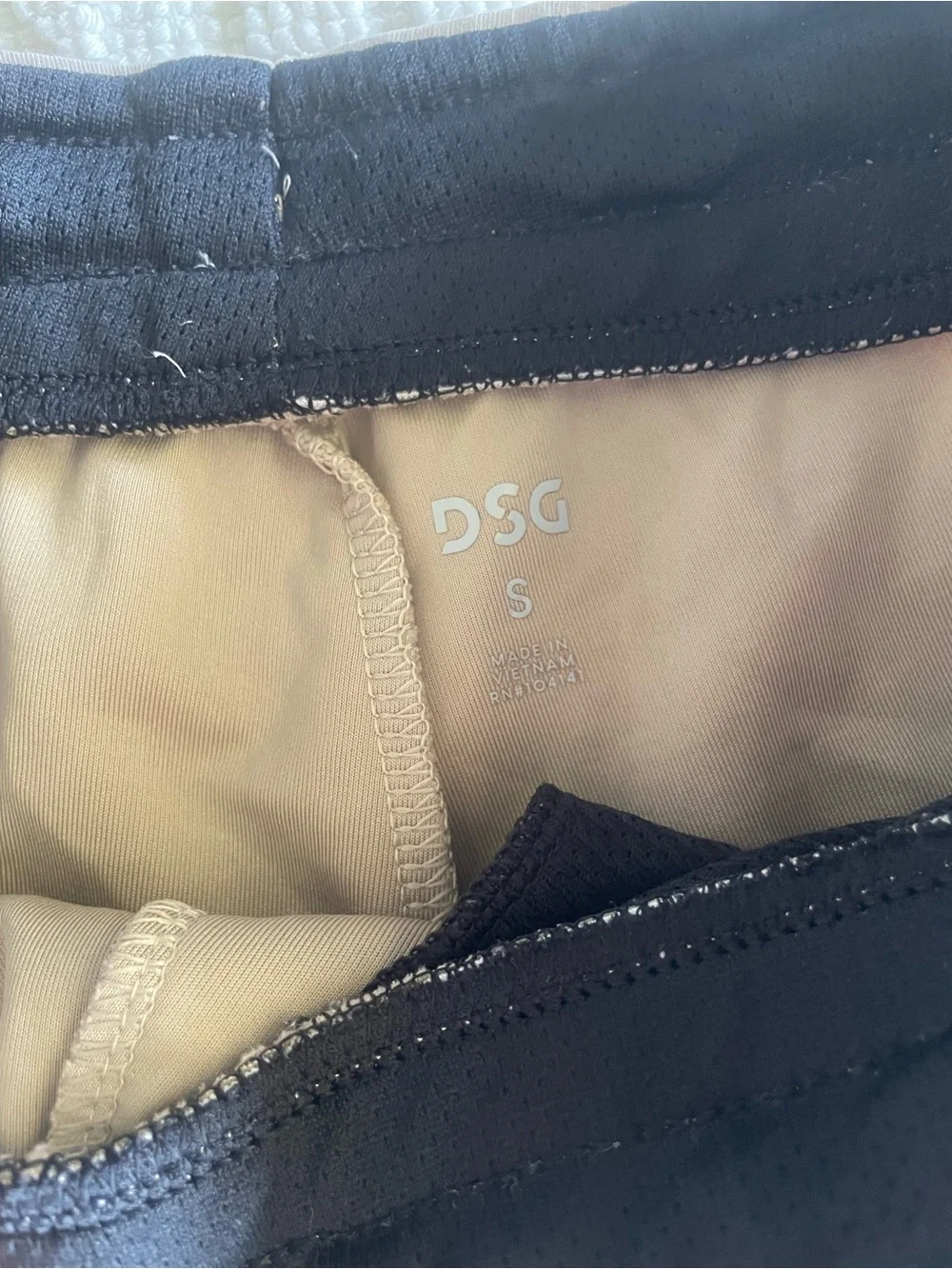 Men's Beige Jogger Pants with Drawstring Waist Mens size small